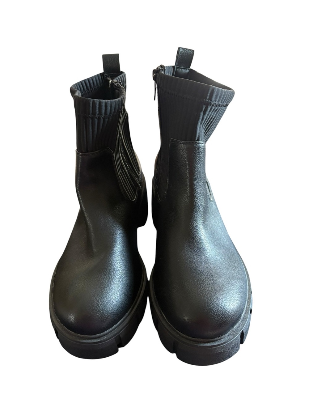 Torrid Black Chunky Platform Ankle Boots Size 10WW
